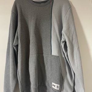 NEW Large UNDER ARMOUR two-tone gray crewneck sweatshirt
